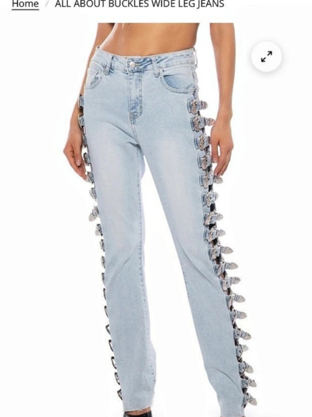 NWOT Women’s AKIRA All About Buckles Wide Leg Jeans Skinny Jeans Juniors Size 11